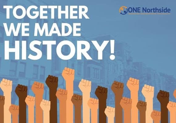 "Together we made history" logo