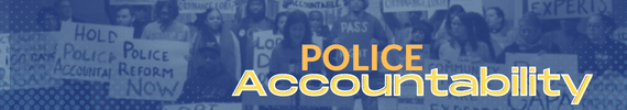 Police accountability banner