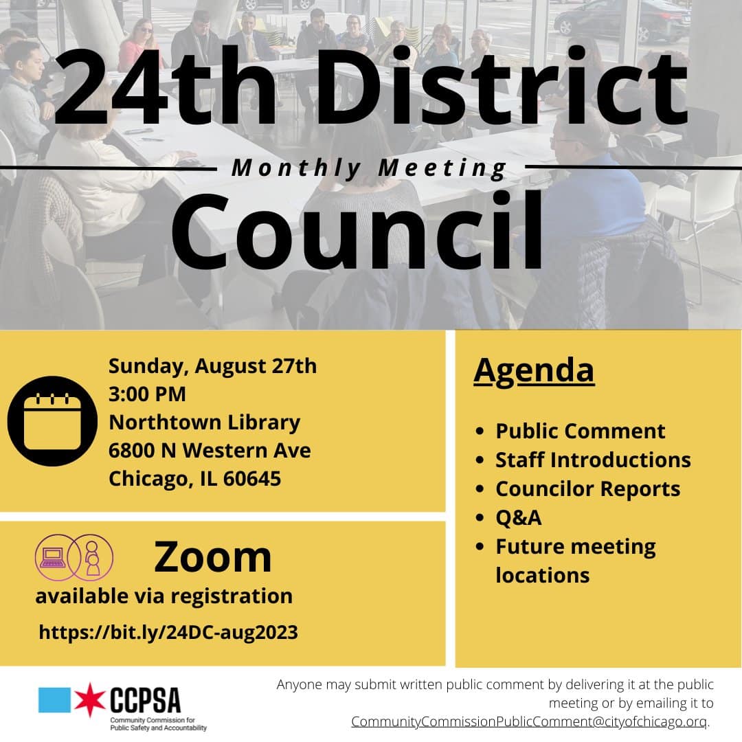 24th district council monthly meeting flyer