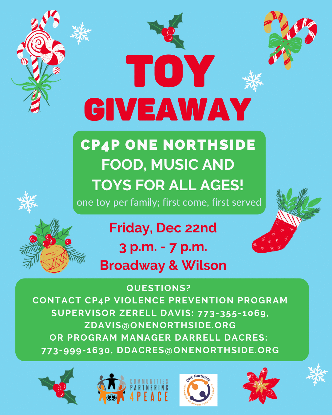 toy giveaway dec 22 3-7 broadway and wilson