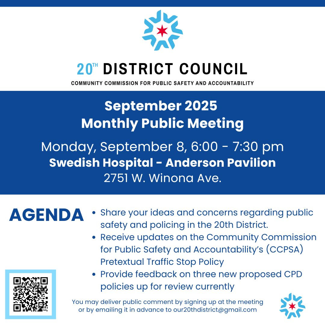 9.8.25 - 20th District Council, monthly public meeting