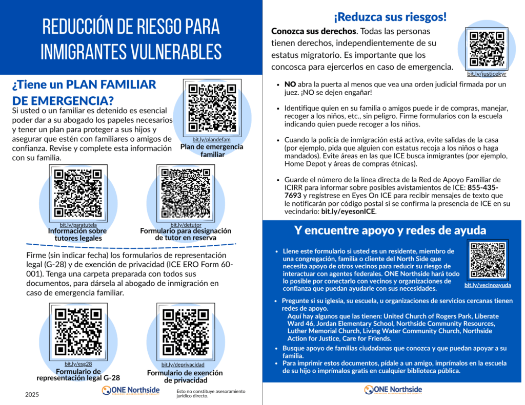 risk reduction plan in spanish