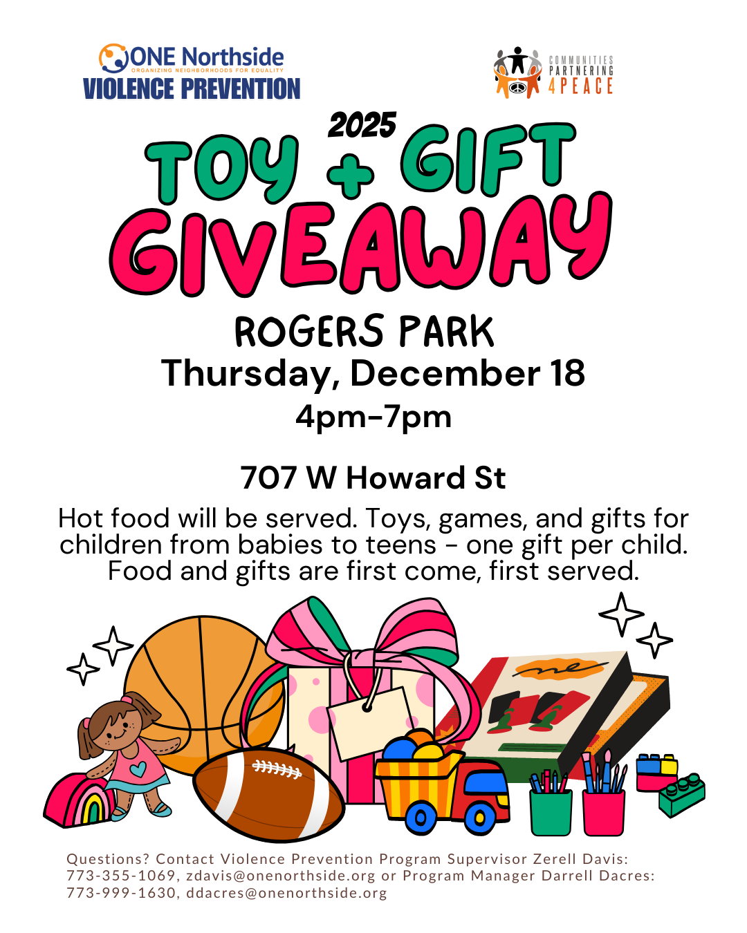 toy giveaway rogers park 707 w howard dec 18 4pm