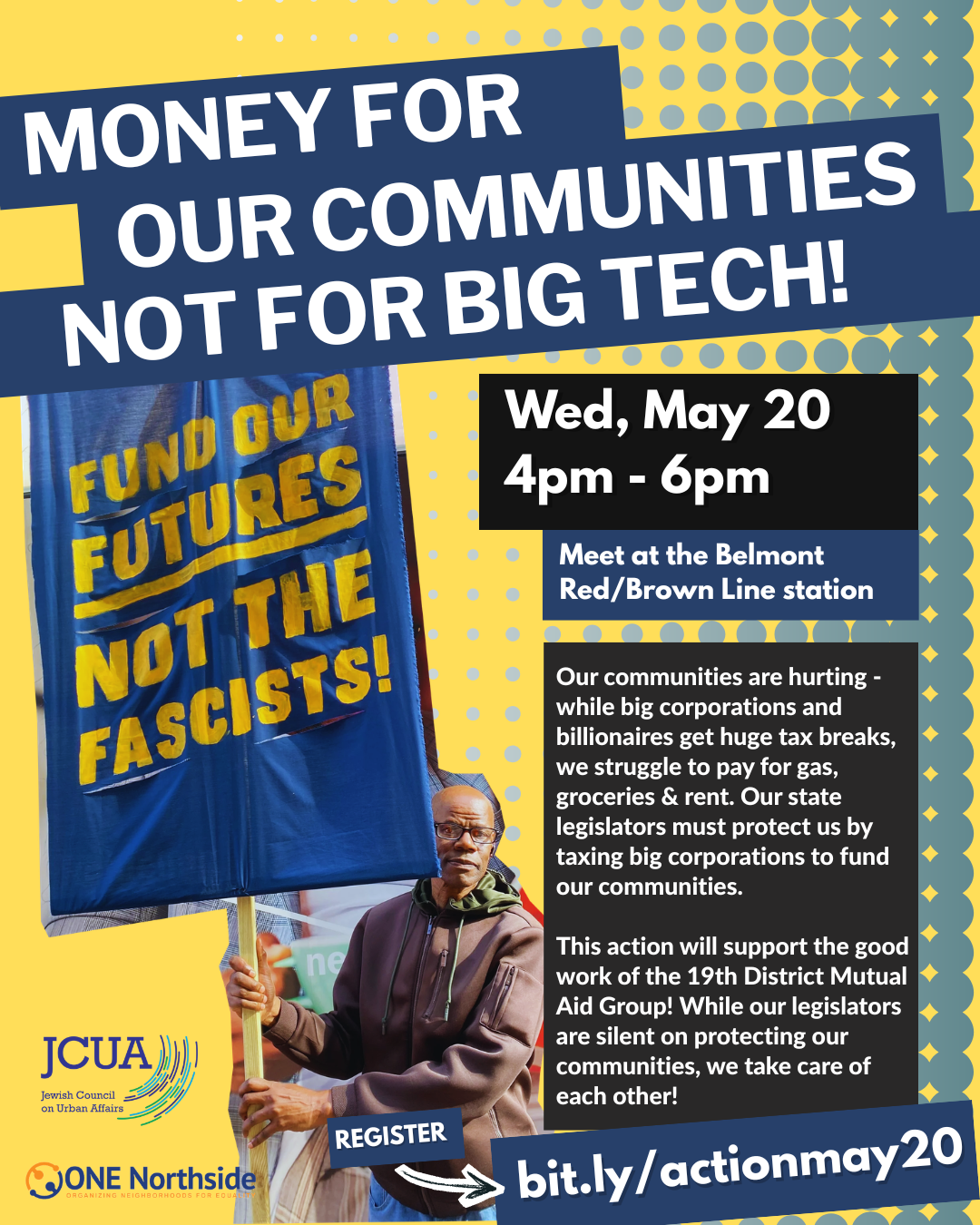 money for our communities not big tech action may 20